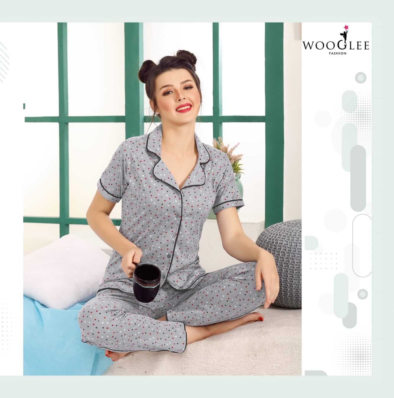 Wooglee Night Out Night Wear Top With Bottom Wholesale Catalog, Buy Full Catalog of Wooglee Night Out Night Wear Top With Bottom At Wholesale Price